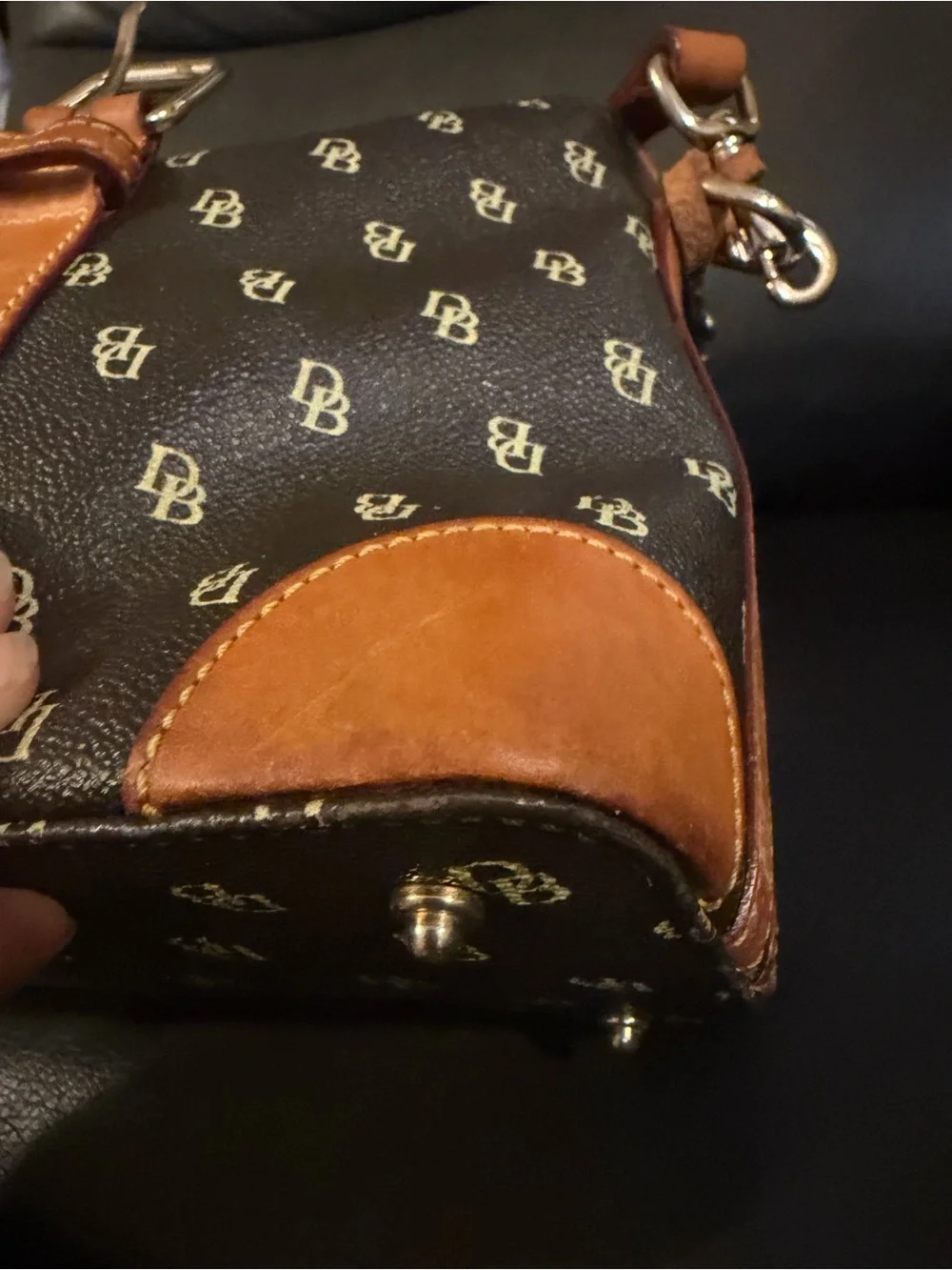Dooney & Bourke Signature Satchel With Monogram Logo
